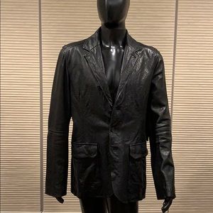 Theory men’s 100% washed leather sports coat NWT